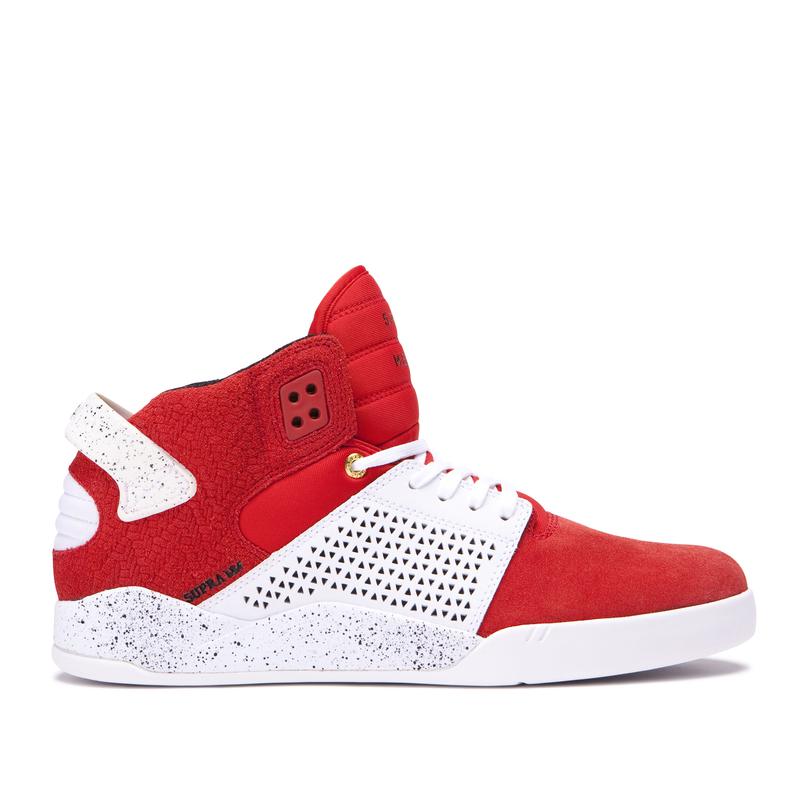 Supra SKYTOP III Sneaker High Damen Rot / Weiß Lagerverkauf PITGW0972